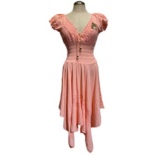 Load image into Gallery viewer, Organic Cotton Dress- Pink Pointed Hem