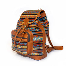 Load image into Gallery viewer, Leather Backpacks- Geometric
