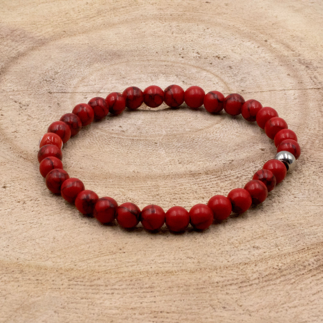 Red Howlite- Clear Mind