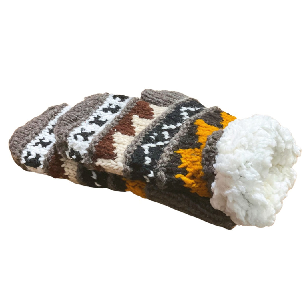 Llama Wool Inca Mittens