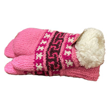 Load image into Gallery viewer, Llama Wool Mittens/ Pink
