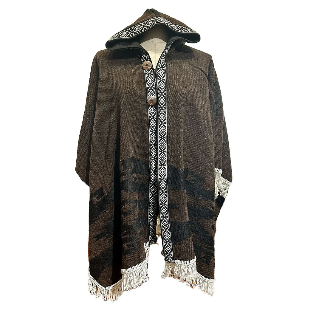 The Wool Poncho- Gray