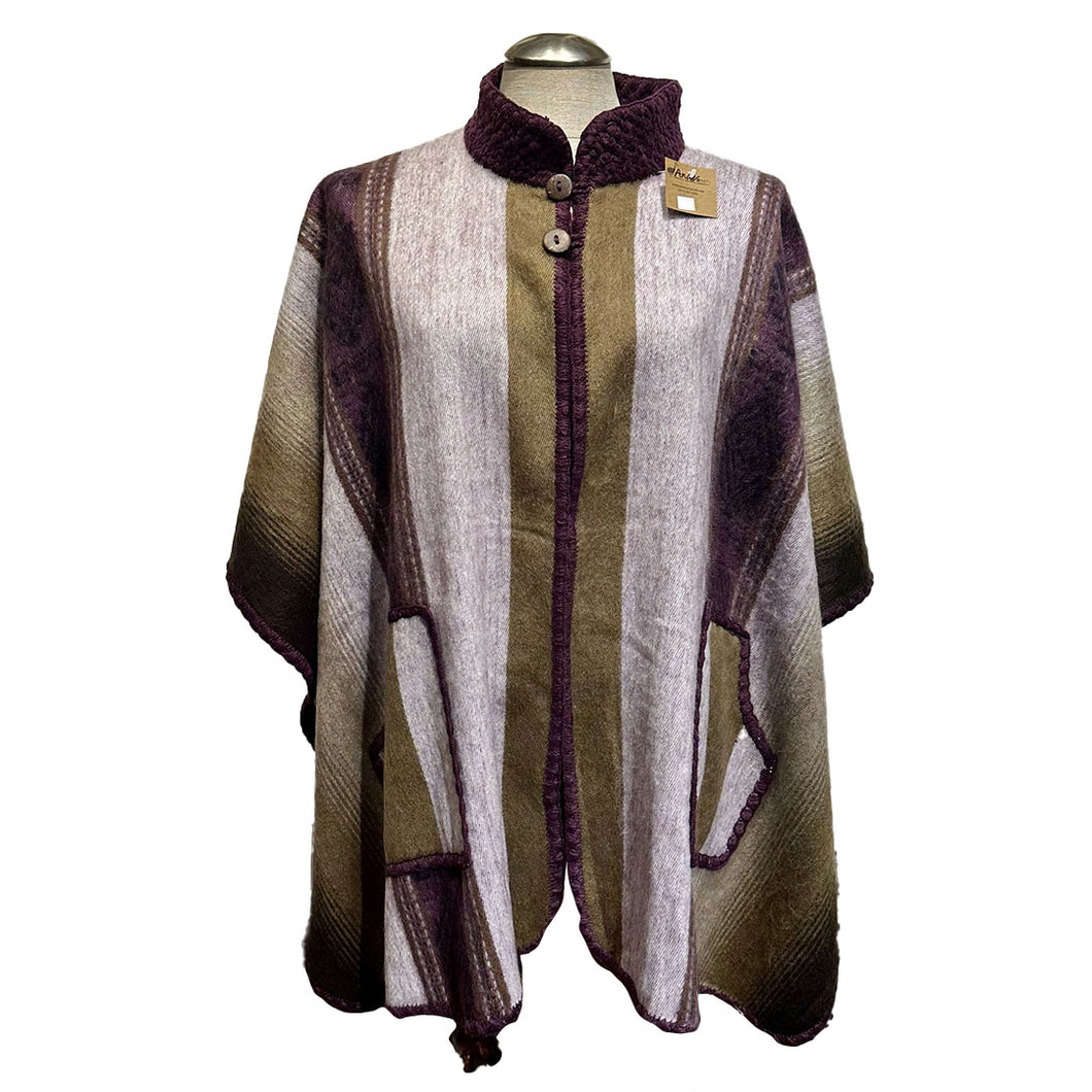 The Alpaca Poncho- Purple