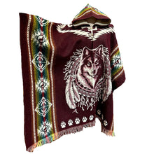 Load image into Gallery viewer, The Original Wolf Poncho- Burgundy
