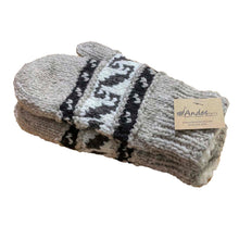 Load image into Gallery viewer, Llama Wool Grey Mittens
