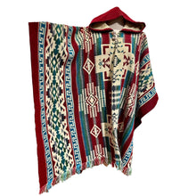 Load image into Gallery viewer, The Inca Poncho- Burgundy
