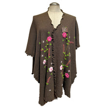 Load image into Gallery viewer, Embroidered Alpaca Poncho
