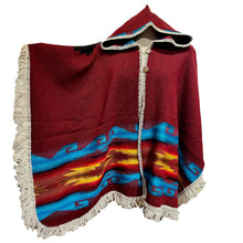 Load image into Gallery viewer, The Wool Poncho- Burgundy
