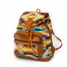 Load image into Gallery viewer, Leather Backpacks- Geometric
